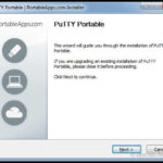 Putty Portable muss in ein frei wählbares Verzeichnis entpackt werden.
