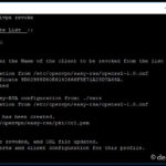 Der Server aktualisiert seine Konfiguration und löscht die Dateien des Users TESTUSER.
